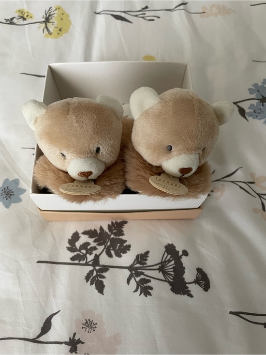 Other - DOUDOU Compagnie Baby Shoe Box - Cream with Brown Logo